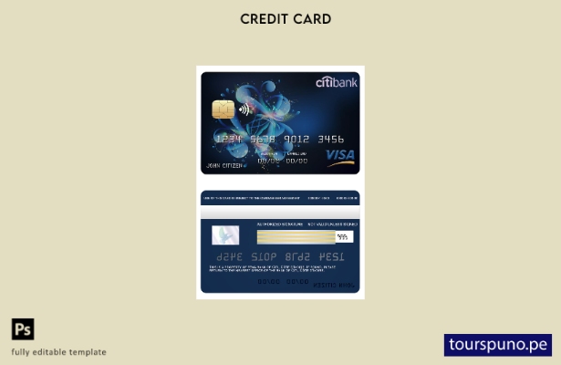 lista para imprimir plantilla de tarjeta visa bancaria Côte d'Ivoire Citi